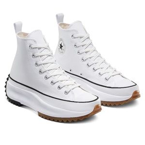 Converse Run Star Hike Lugged Hi in White, Black, & Gum
